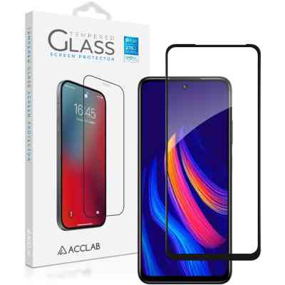 Стекло защитное ACCLAB Full Glue Infinix Hot 30 Play Black (1283126589591) Винница