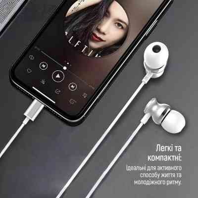 Навушники ColorWay 3.5 mm Wired Earphone UrbanBeat White (CW-WD03WT) Вінниця