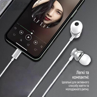 Наушники ColorWay 3.5 mm Wired Earphone UrbanBeat White (CW-WD03WT) Винница - изображение 2