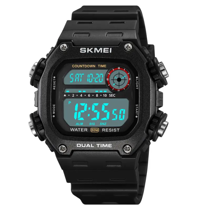 Часы мужские спортивные наручные Skmei 2126 (Черный с белым) Винница - изображение 4