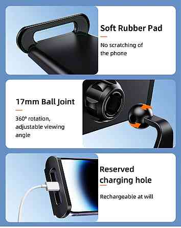 Тримач планшета на підголівник Tesla Model 3 Model Y універсальний для задніх сидінь, міцний автомобільний холдер Николаев