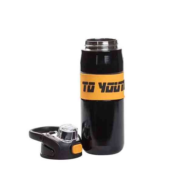 Термос спортивный с мундштуком 680 мл черный HP-14-54B Киев