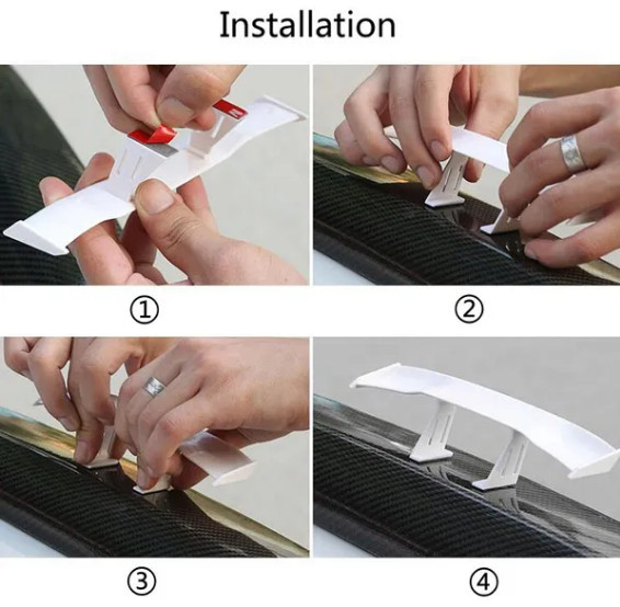 Міні Спойлер Білий на авто Синій, Червоний, Чорний Київ - фото 5