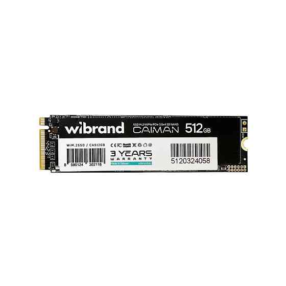 Накопичувач SSD M.2 Wibrand Caiman 512GB NVMe 2280 PCIe 3.0 3D NAND Киев