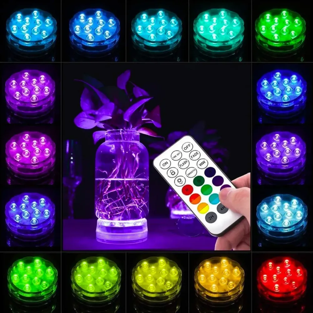 Водонепроникний RGB світильник з пультом, EL-2070 / Світильник для акваріума / Світлодіодне підсвічування Київ - фото 5