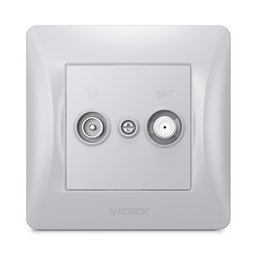 BINERA срібний шовк Розетка внутрішня SAT TV+супутник  кінцева Videx Житомир - изображение 4