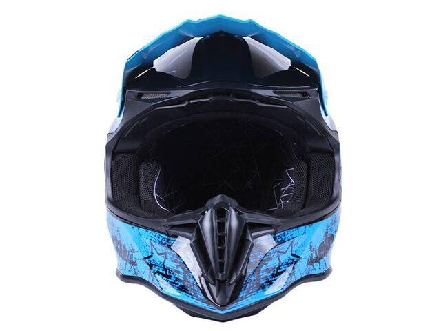 Мотошлем кроовый MD-911 (черно-голубой, size L) Мукачево - изображение 4