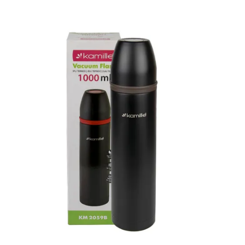 Термос 1000мл з пластик.вставками нержавіюча сталь (червоний,блакит.,зелен.,фіолет.) KAMILLE 2059B Житомир - изображение 17
