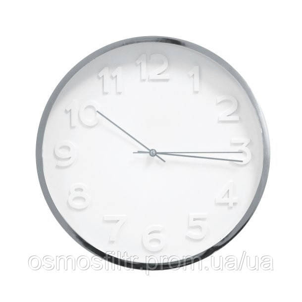 Часы Axentia настенные круглые пластик серые 30х4.1 см батарейка 1xAA не входить в комплект (135826) Киев - изображение 1
