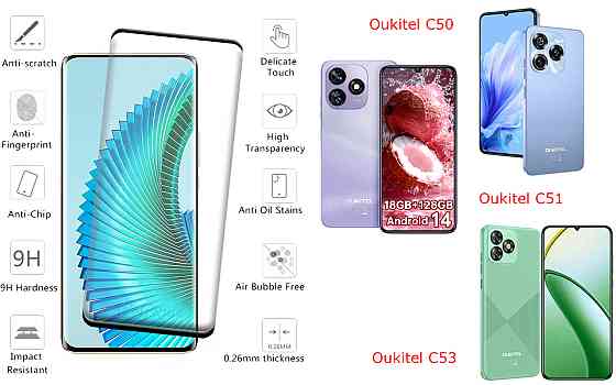 Захисне скло HyperGlass Pro для Oukitel C50, Oukitel C51, Oukitel C53 – максимальна чутливість та захист Київ