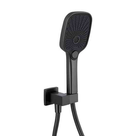 Душевая система из латуни Qtap Gemini скрытого монтажа на три потребителя QTGEM114GMB45704 Gunmetal Black Харьков