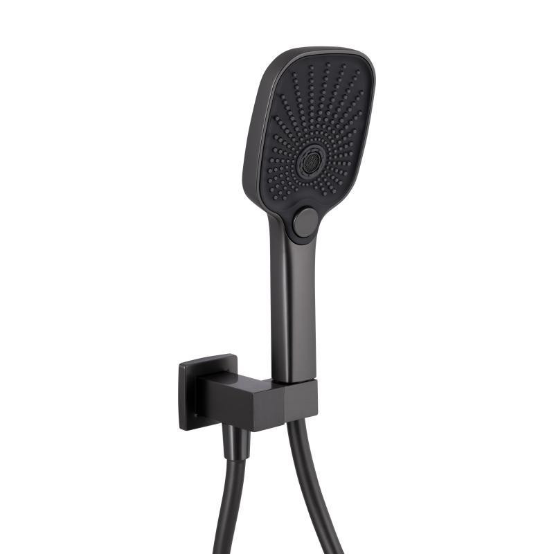 Душевая система из латуни Qtap Gemini скрытого монтажа на три потребителя QTGEM114GMB45704 Gunmetal Black Харьков - изображение 6