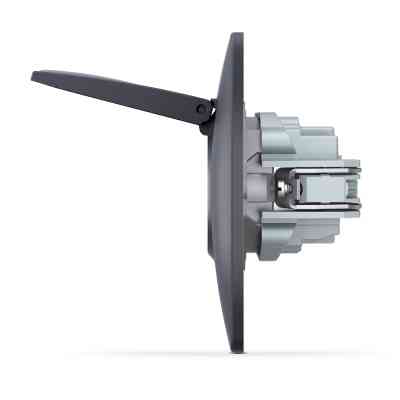 Розетка Videx BINERA 1ая із заземленням і кришкою черн (VF-BNSK1GС-BG) Вінниця