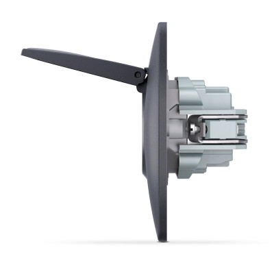 Розетка Videx BINERA 1ая із заземленням і кришкою черн (VF-BNSK1GС-BG) Вінниця - фото 3