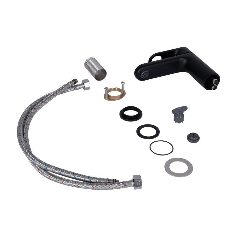 Смеситель для раковины Qtap Jay QTJAY270BLM45545 (k35), однорычажный, низкий, Black Matt Харьков - изображение 4