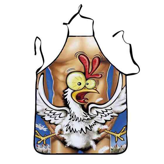 Фартух з приколом Курка 75 на 60 см різнобарвний Київ