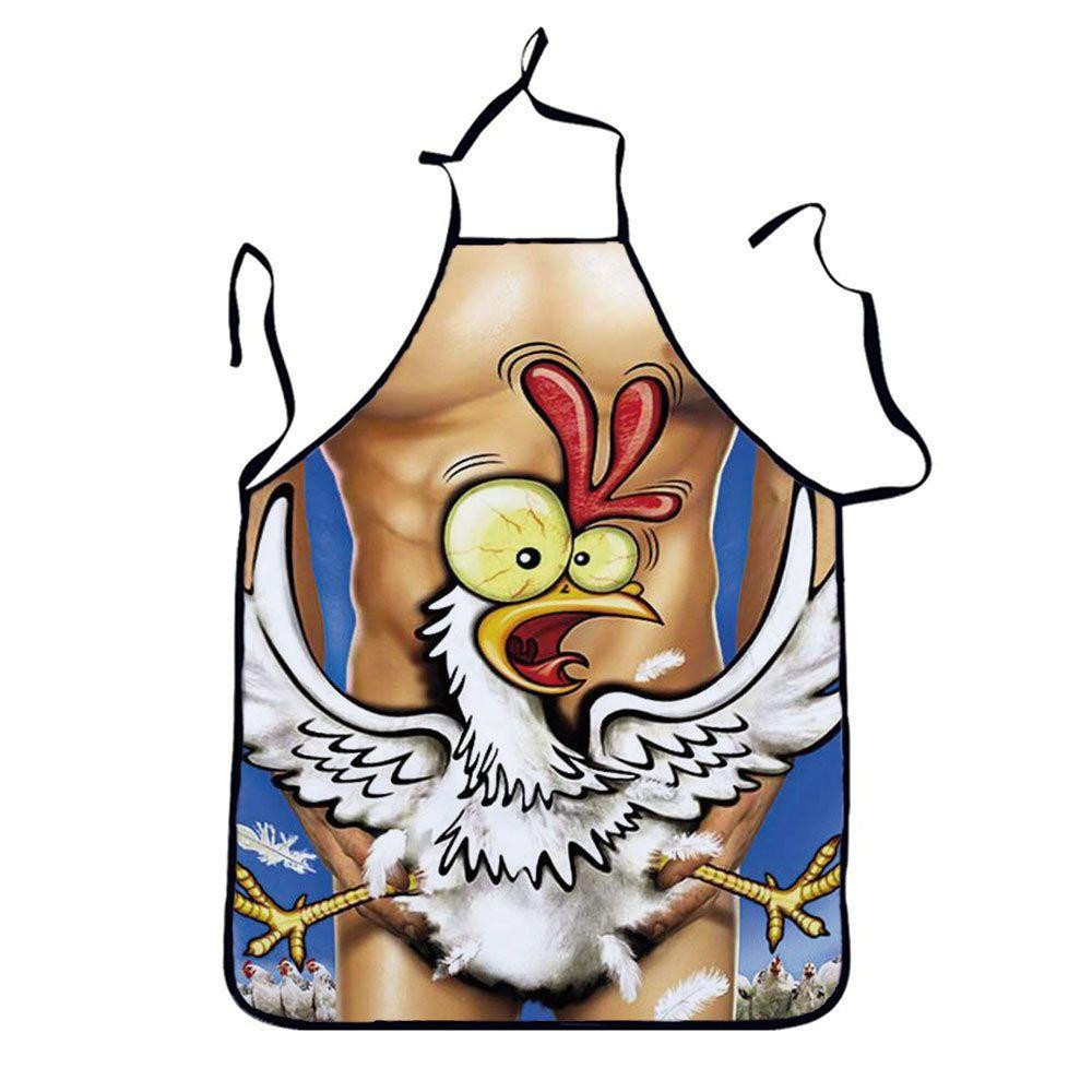 Фартук с приколом Курица 75 на 60 см разноцветный Киев - изображение 4