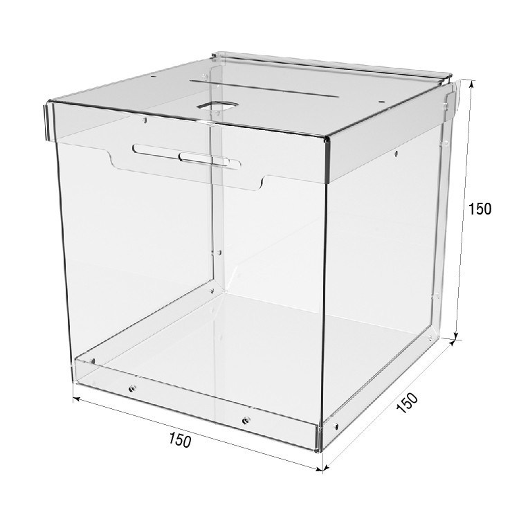 Ящик EKOSTAR с замком для сбора денег 150x150x150 мм. Объем 3,3 литра. Киев - изображение 4