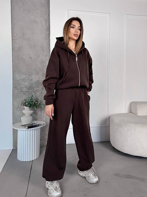 Жіночий теплий костюм з широкими штанами Одеса - фото 3
