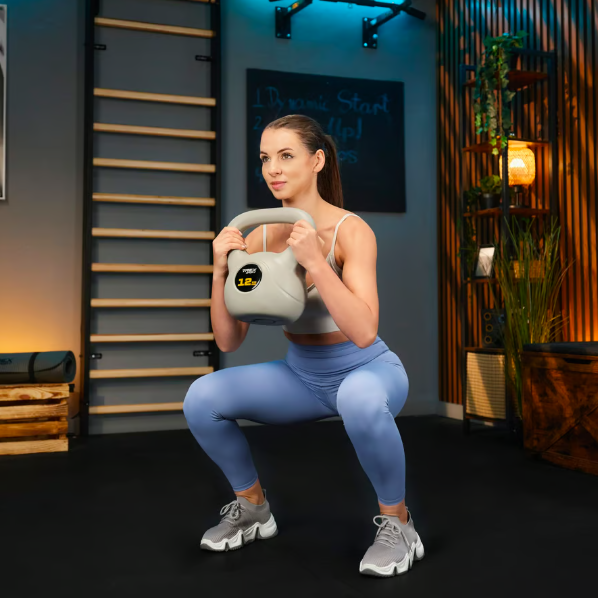 Гиря вінілова 12кг Trex Sport TX-012CKB сірий Киев - изображение 10