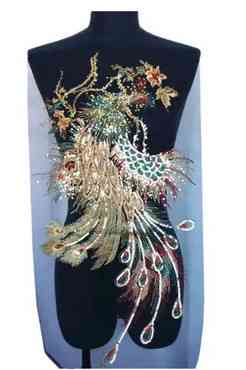 Аппликация для одежды большая Птица Киев