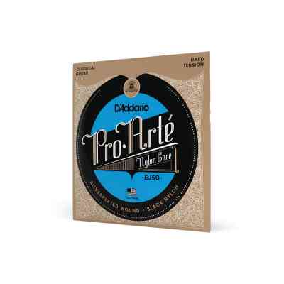 Струни для гітари D'Addario Pro-Arte Black Nylon Hard Tension (EJ50) Вінниця