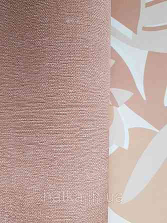 Шпалери вінілові на флізелін Petite Fleur 4 Rasch Texti 288697 на синьому тлі червоні птиці бірюзові квіти Київ