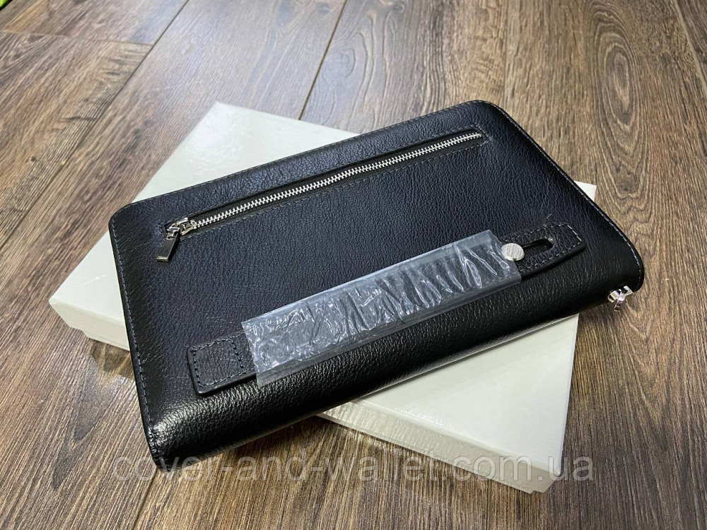 Великий чоловічий клатч на блискавці з ручкою з натуральної шкіри MD Leather 7m-179 Київ - фото 9
