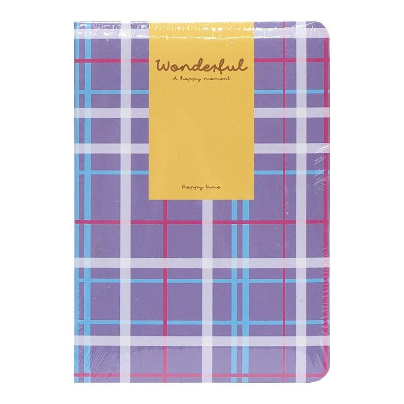 Блокнот A6 "Wonderful" 6701-1 твердий перепліт, 2 закладки та 2 гумки для ручок 80 аркушів 10х14,5 см Фіолетовий Вінниця - фото 1