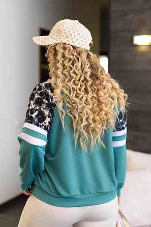 Жіночий світшот зі вставками "Artes" оптом | Батал 54-56, Фісташковий Київ