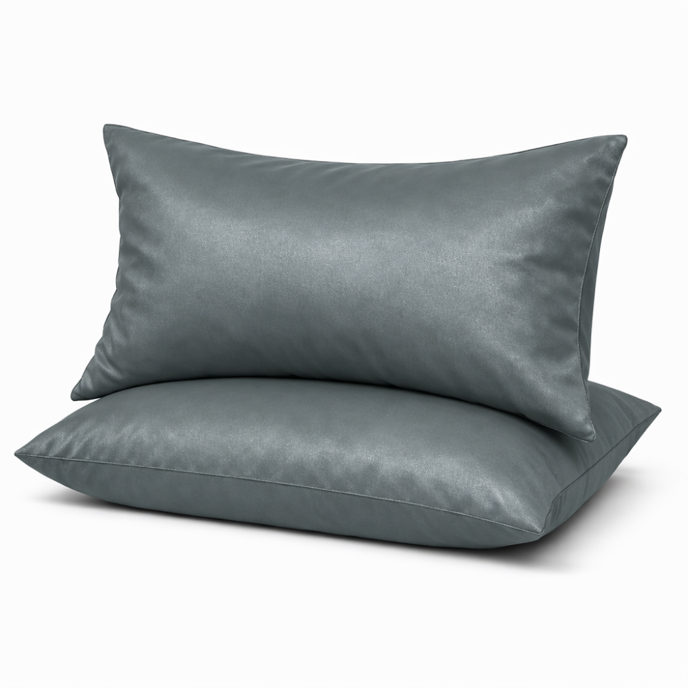 Комплект наволочок Ecotton 70х70 см 2 шт темно-сірого кольору Nid Grey Коломия - фото 1