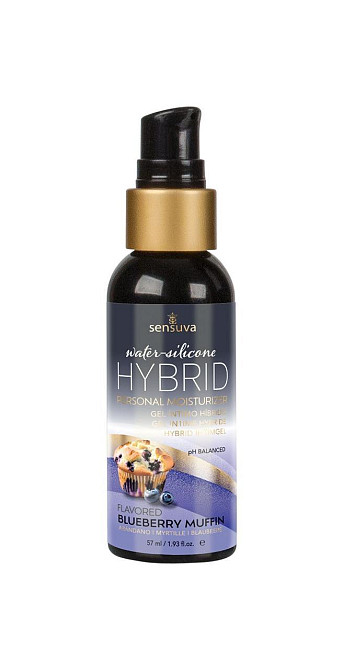Змазка водно-силіконова Sensuva Hybrid Blueberry Muffin 57 мл без цукру, можна для оральних пестощів Sex Aura Київ - фото 1