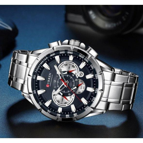Водостойкие кварцевые часы Curren Rodos silver Винница - изображение 6
