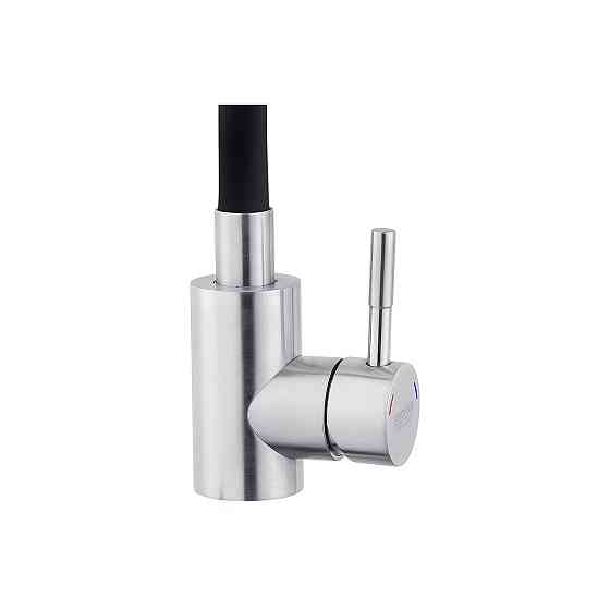 Змішувач для кухні з гнучким виливом Kroner KRP Edelstahl Klassisch - ESG035BLK сатин/чорний Київ