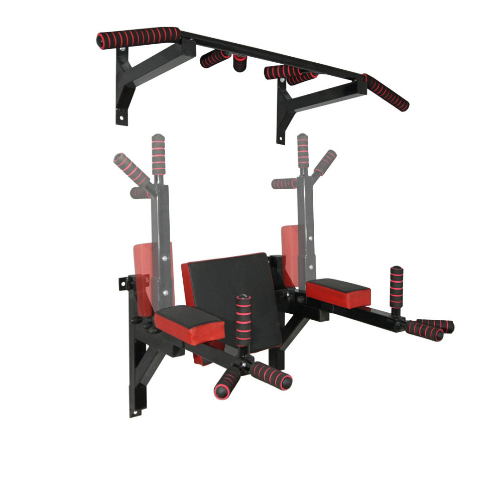 Турник брусья пресс стационарный 3 в 1 KZ-561 Спортивные стенки и турники для дома Черный Киев - изображение 1