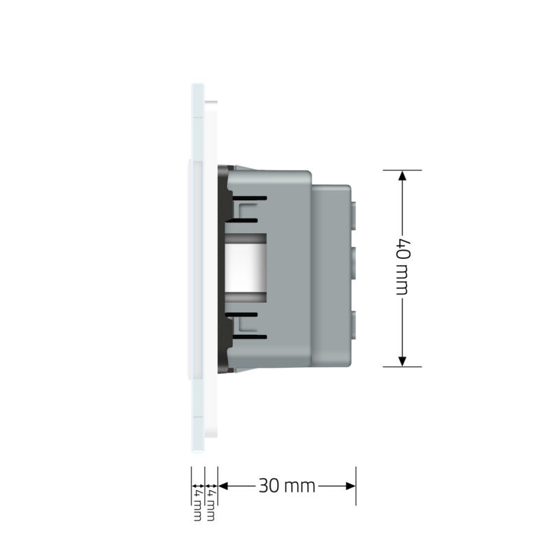Розетка тримісна універсальна Livolo білий скло (VL-C7FCT22-6WP) Коломыя - изображение 6