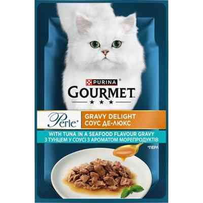 Влажный корм для кошек Purina Gourmet Perle с Тунцом мини филе 85 г (8445291188341) Винница