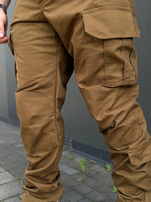 Тактичні штани койот ріп-стоп літні чоловічі, бойові армійські штани для штурму, служби та міста Львів - фото 10