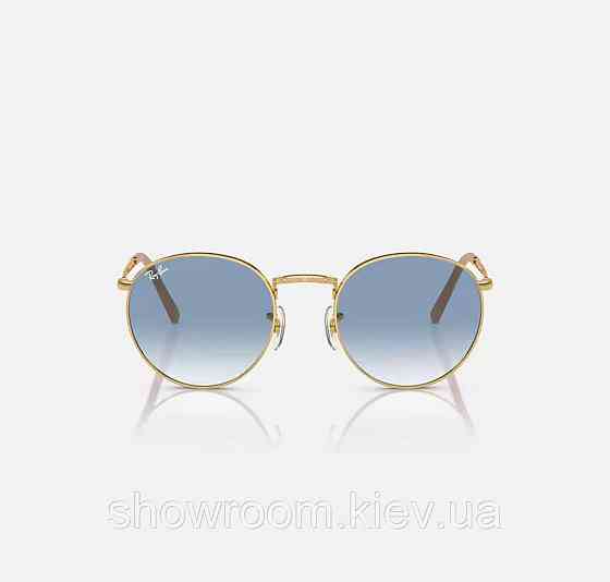 Сонцезахисні брендові  чоловічі окуляри Ray Ban Round 3447 001/3F LUX Київ
