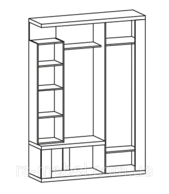 Прихожая Марк  Мебель Сервис Венге Темный Дуб самоа Львов - изображение 2