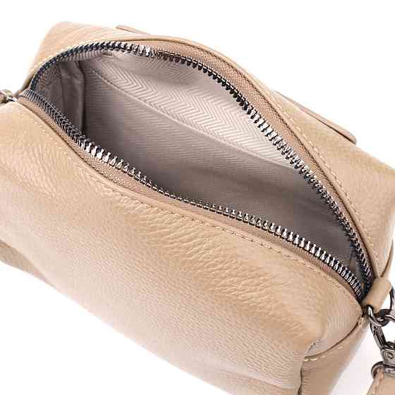 Компактна сумка для жінок з натуральної шкіри Бежевий (Vintage) Київ