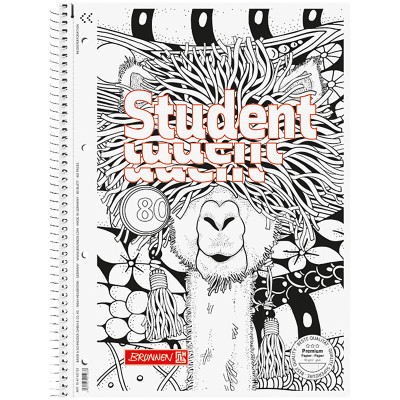 Зошит Brunnen Коледж-блок А4 Premium лінія 80 аркушів Zenart Lama (10-674 27 02) Вінниця - фото 1