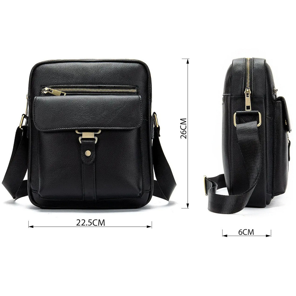 Сумка стильная мужская Черная (Vintage) Киев - изображение 17