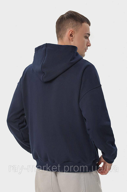 Худі на блискавці чоловіче базове RAY PREMIUM LOOSE темно-синє (U0409M-Navy Blue) XL Київ - фото 3