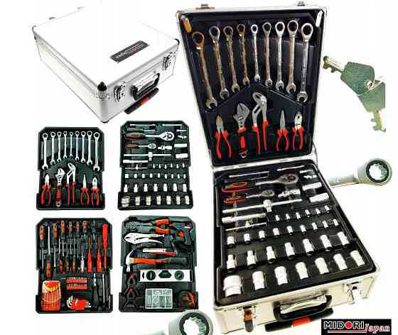 Набір інструментів MJ-599 599 предметів у валізі з колесами, ключі, тріскачки, біти, викрутки Одеса