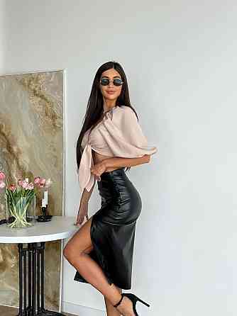 Жіноча спідниця олівець із привабливим розрізом екошкіра 44/46 Одеса