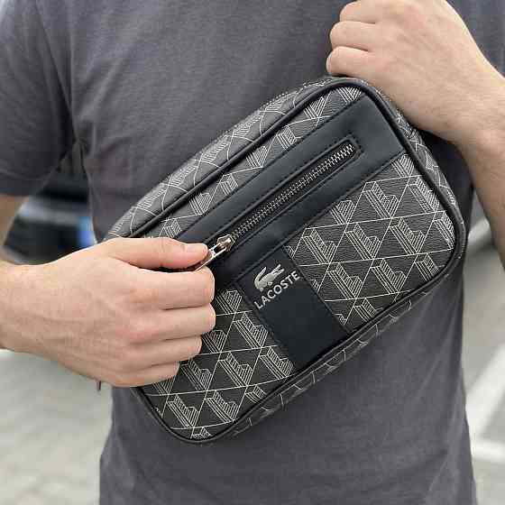 Чоловіча сумка на груди (слінг), бананка, барсетка Lacoste (32-1) Київ