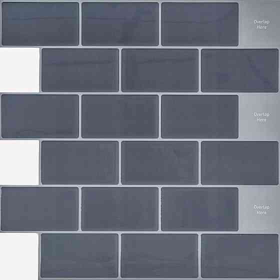 Самоклеющаяся полиуретановая плитка серый кирпич 305х305х1мм SW-00001153 Киев