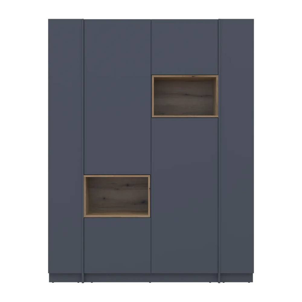 Шкаф для одежды с нишей и этажеркой Doros Дейл Графит/Дуб Эвок 2 ДСП 143.2х52х220 DRS-011723 (44900335) Львов - изображение 6