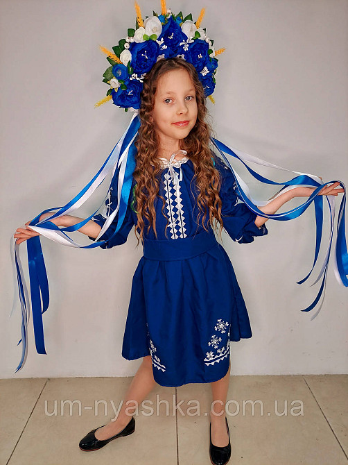 Віночок ободок з квітами "Сценічний з колосками та стрічками" Кривий Ріг - фото 6